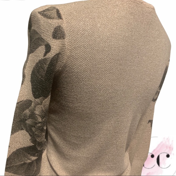 Le Chateau 3/4 Sleeve Metallic Knit Top - Picture 6 of 12